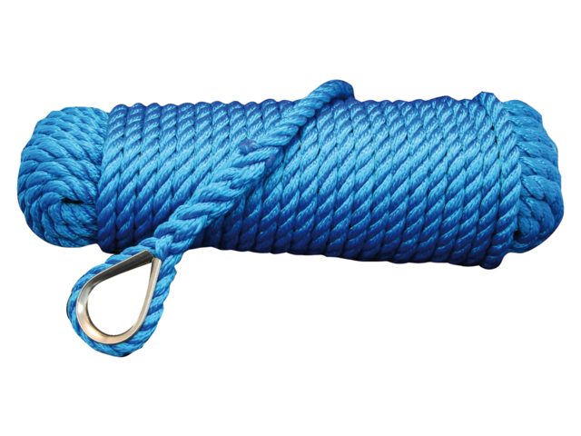 Ankerlijn polypropyleen 12mm 30m blauw