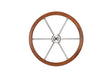 V85 stuurwiel rvs/teak 6-spaaks
