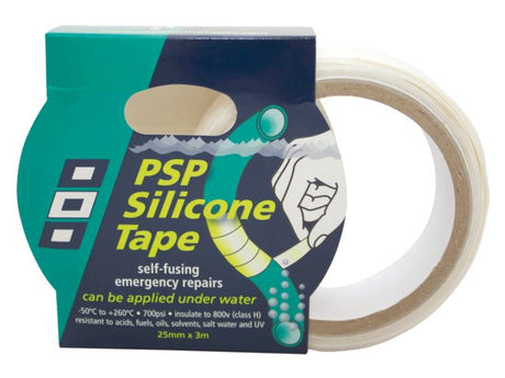 Siliconen tape wit 25mm 3m