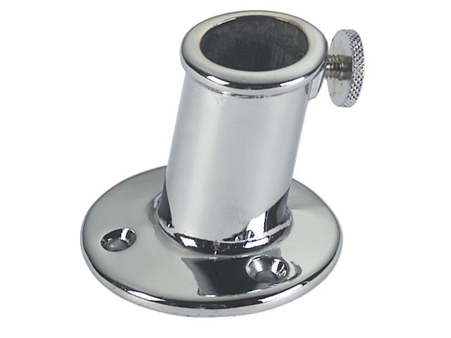 Vlaggenstokhouder messing verchroomd 16mm