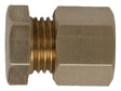 Eindstop messing met knelkoppeling 8mm