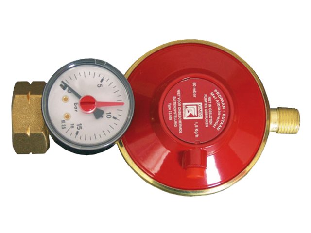 Gasdrukregelaar shell/combi 30mbar manometer met ¬ l bu