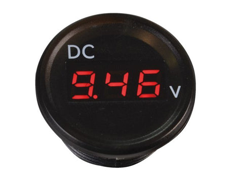 Voltmeter zwart 2.5-30V met flush frame (terminals)
