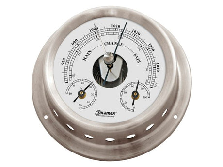 Baro/thermo/hygrometer rvs 125/100mm