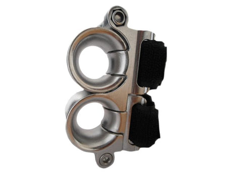 Twin fairlead (rope hole ›20) for stanchion 28mm