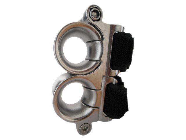 Twin fairlead (rope hole ›20) for stanchion 28mm