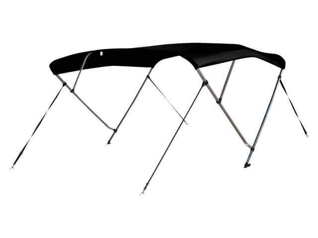 Biminitop deluxe 3 boog 183x231-243x117cm zwart
