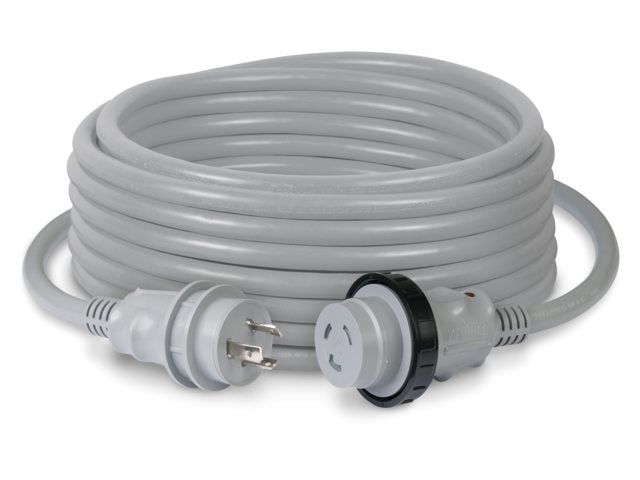 50A 125V Cordset 50&039; Molded White