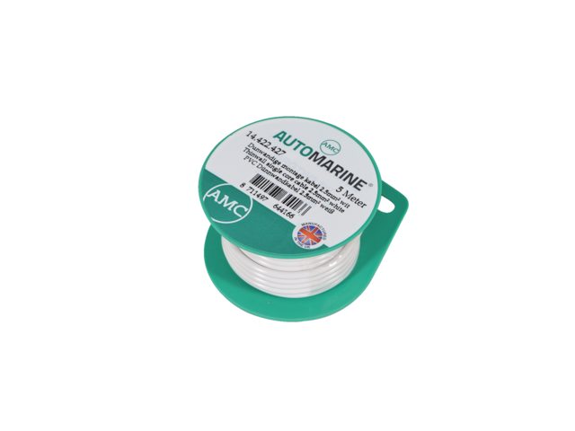 Dunwandige montage kabel 2.5mmý wit (5m)
