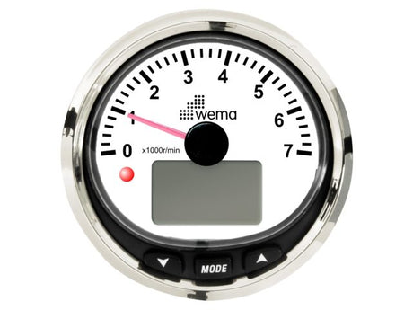 Silver serie toerenteller 7000 rpm NMEA2000 zwart