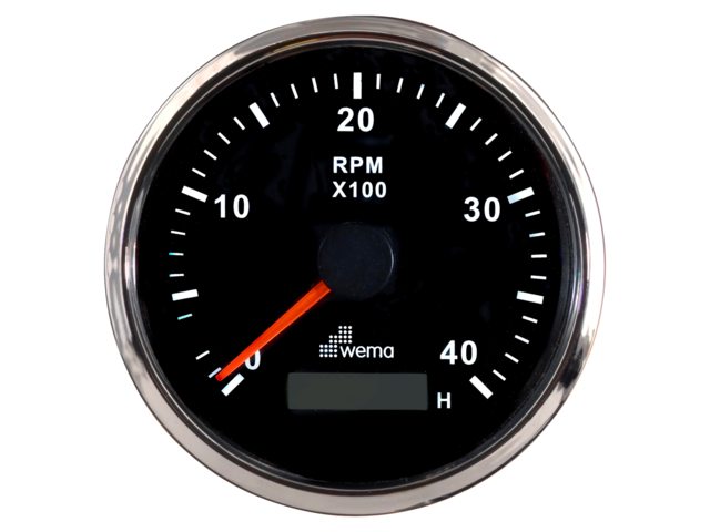 Silver serie Toerenteller 4000/U zwart