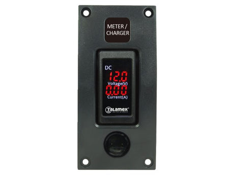 Curved add-on paneel Volt-/amperemeter