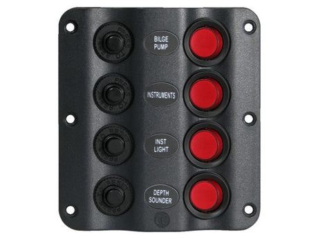 Schakelpaneel wave 4 schakelaars 12V