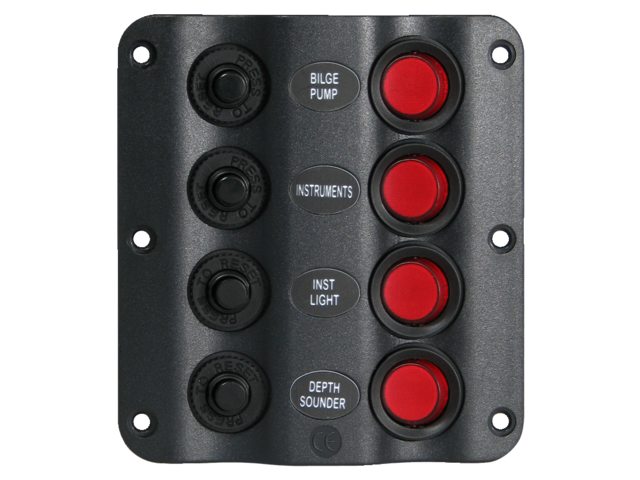 Schakelpaneel wave 4 schakelaars 12V