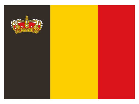 Belgische vlag met Kroon 40x60