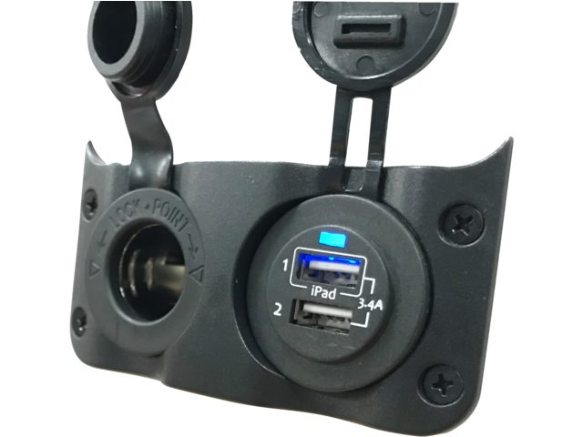 Wave add-on paneel 12V &amp; dubbel USB stopcontact