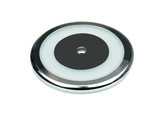 Led opbouw plafonniere verchroomd 106mm 10-30V 3000K 6W dimbaar