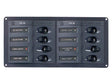 Circuit breaker paneel 12V 8-voudig horizontaal