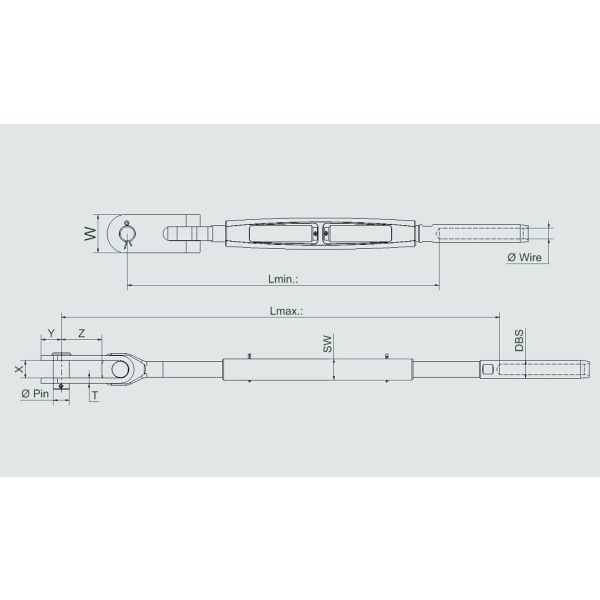 OS BSI Spanner toggle terminal 3/8 5 mm brons