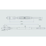 OS BSI Spanner toggle terminal 3/8 5 mm brons