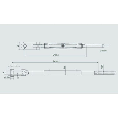 OS BSI Spanner toggle terminal 3/8 5 mm brons