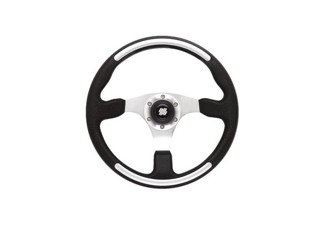 Santorini stuurwiel zwart/zilver 350mm