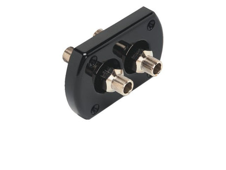 Dekdoorvoer dubbel R9B met fittingen zwart