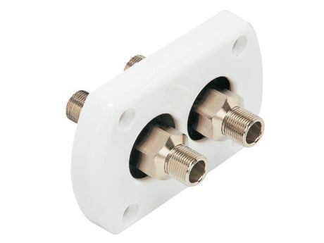 Dekdoorvoer dubbel R9W met fittingen wit