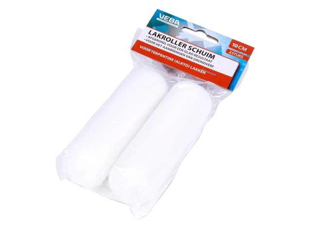 Verfrol schuim 10cm 2 zijdes afgerond (2 stuks)