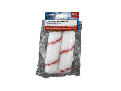 Verfrol nylon 10cm 14mm vacht (2 stuks)