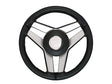Imperiale stuurwiel zwart/rvs 350mm