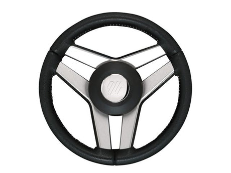 Imperiale stuurwiel zwart/rvs 350mm