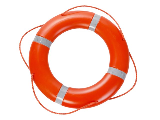 Reddingboei 75cm 2.5kg Solas oranje met reflectie