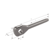 OS BSI oogterminal 3 mm RVS AISI 316