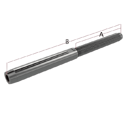 OS BSI studterminal rechts M8 210508 - RVS AISI 316