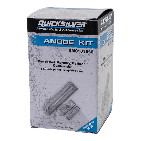 Quicksilver aluminium anodekit voor Mercury 40-115 pk