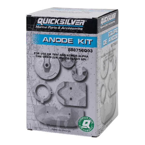 Quicksilver 888756Q03 anode kit aluminium Mercruiser Alpha One Gen II