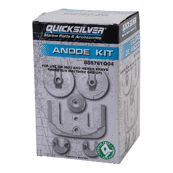 Quicksilver 888761Q04 aluminium anode kit Bravo III