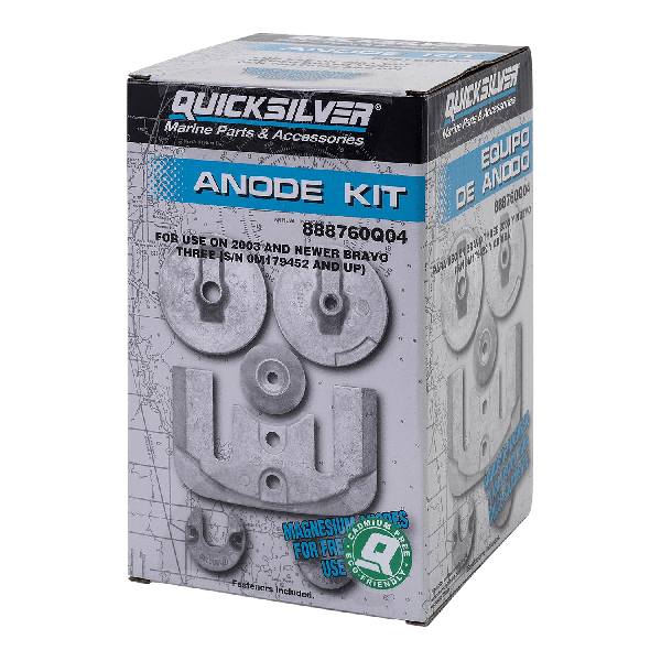 Quicksilver 888760Q04 magnesium anode kit Bravo III