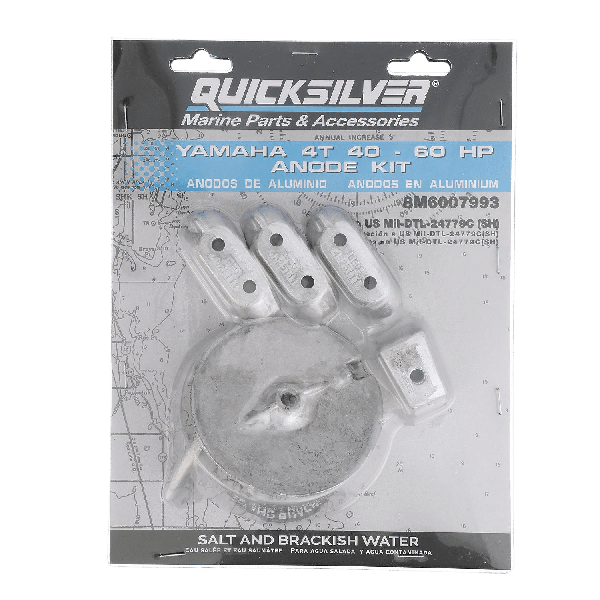 Quicksilver aluminium anodekit voor Yamaha 4T 40-60 pk