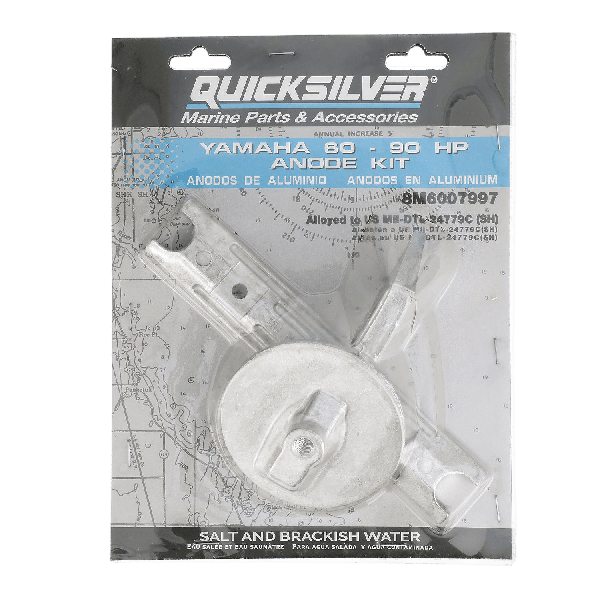 Quicksilver anode kit aluminium voor Yamaha 60-90 pk