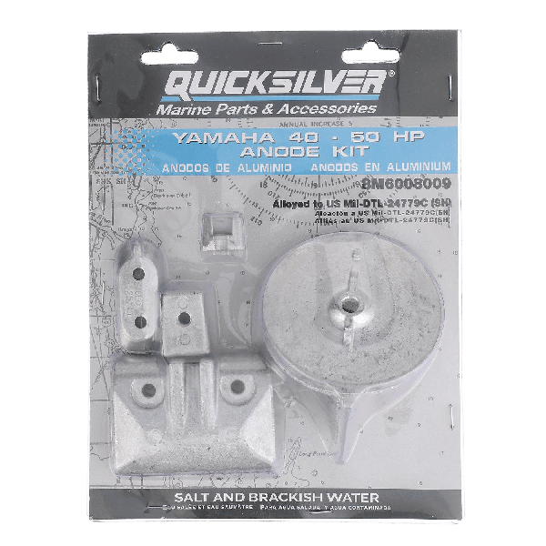 Quicksilver anode kit aluminium voor Yamaha 40-50 pk