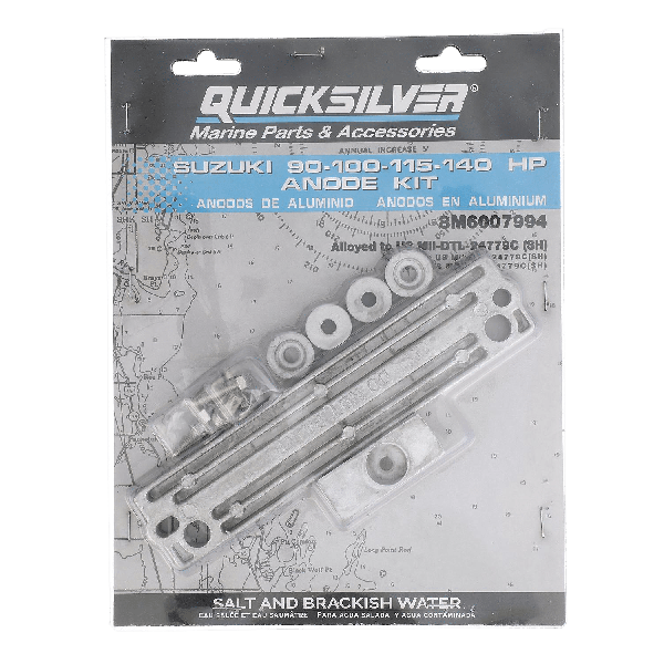 Quicksilver anode kit aluminium voor Suzuki 90-140 pk