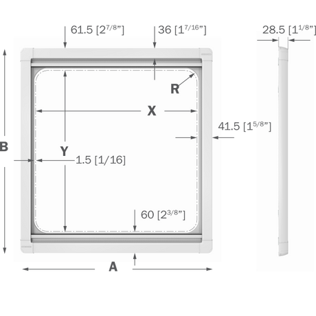 Dometic Skyscreen SRSND-457/327-R42-W-SLR-W wit maat 30