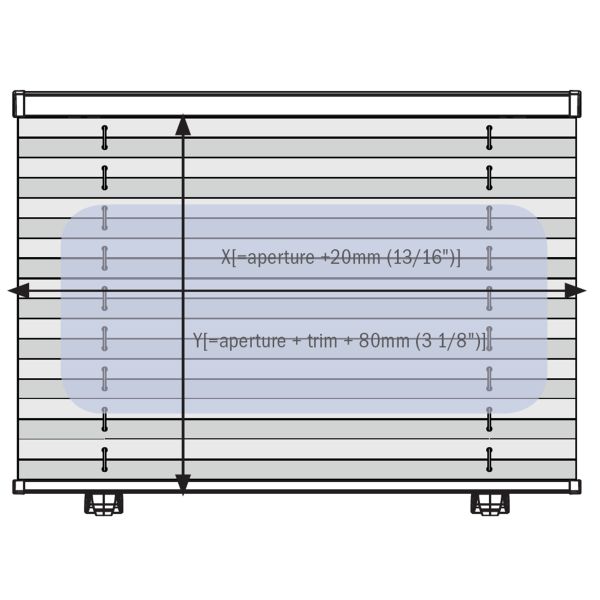 Dometic Skysol Motion plisségordijn wit 350x400 mm