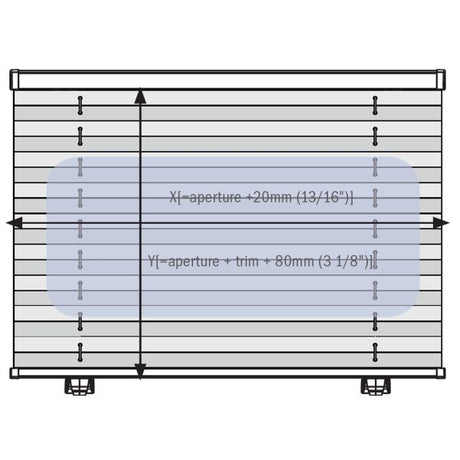 Dometic Skysol Motion plisségordijn wit 680 x 750 mm
