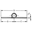 Talamex scharnier RVS 84 x 38,5 x 2 mm