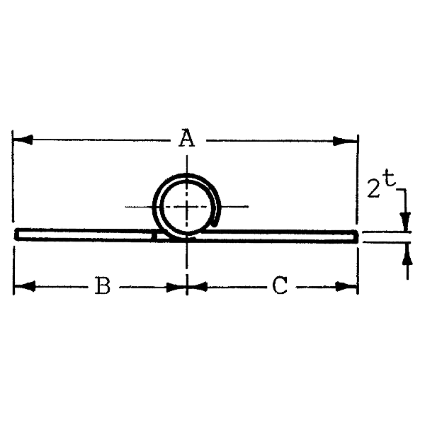 Talamex scharnier RVS 84 x 38,5 x 2 mm