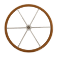 Talamex stuurwiel teak/rvs 6-spaaks 700 mm
