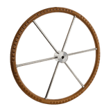Talamex stuurwiel teak/rvs 6-spaaks 500 mm